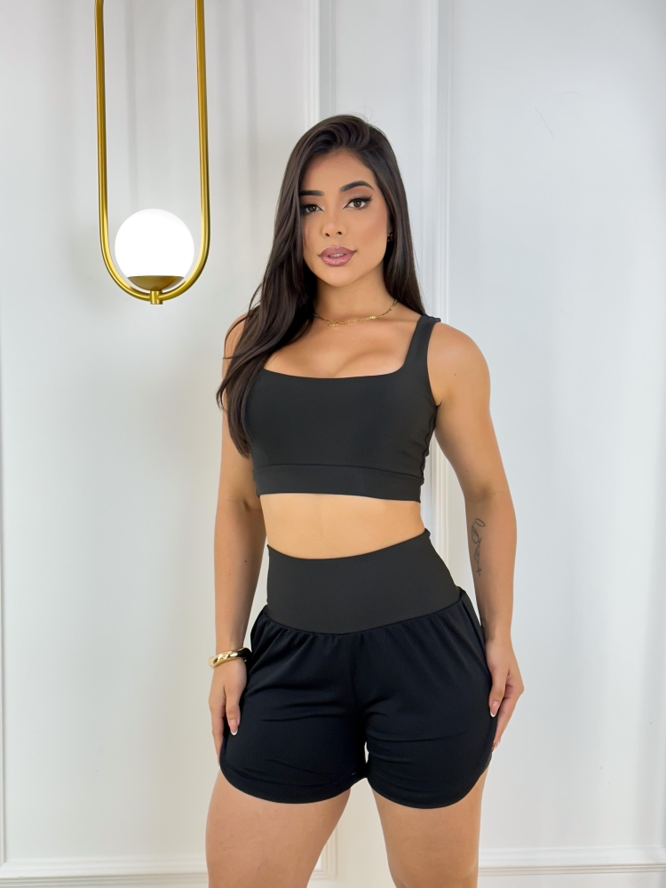 CONJUNTO DE SHORT DUPLO M e G - Kauanny Braz Moda Fitness