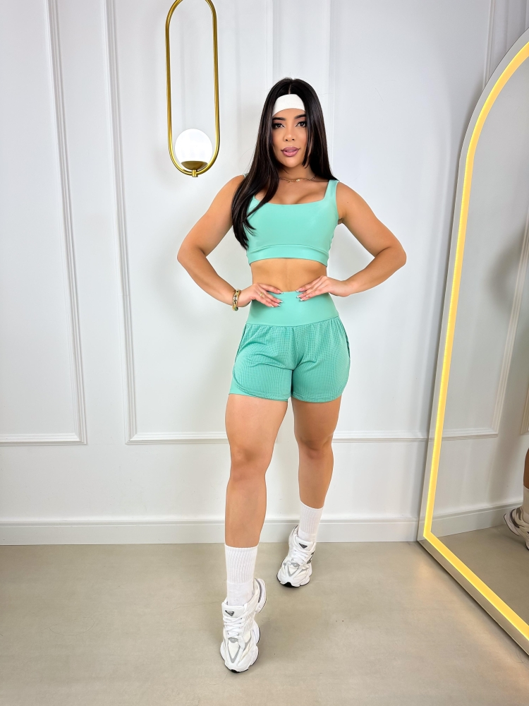 CONJUNTO DE SHORT DUPLO M e G - Kauanny Braz Moda Fitness