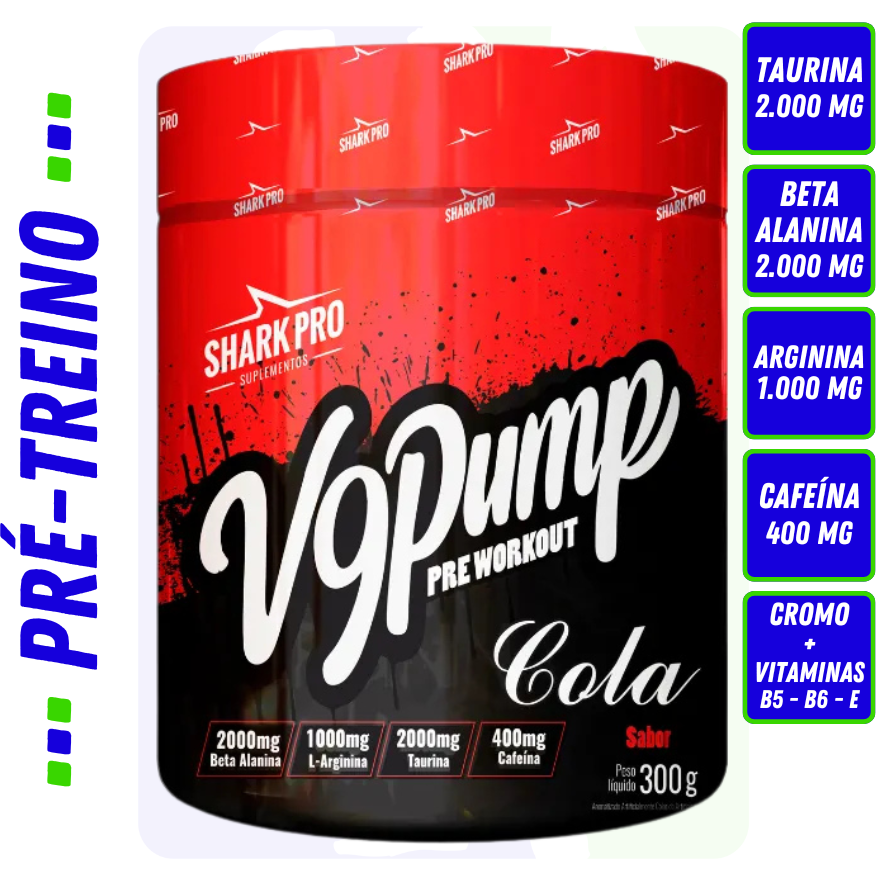 V9 PUMP COCA-COLA • 300 GRAMAS • SHARK PRO - Master Nutry