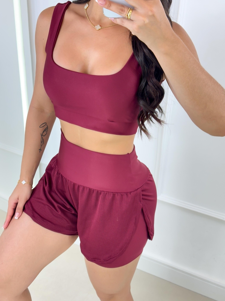 CONJUNTO DE SHORT DUPLO M e G - Kauanny Braz Moda Fitness