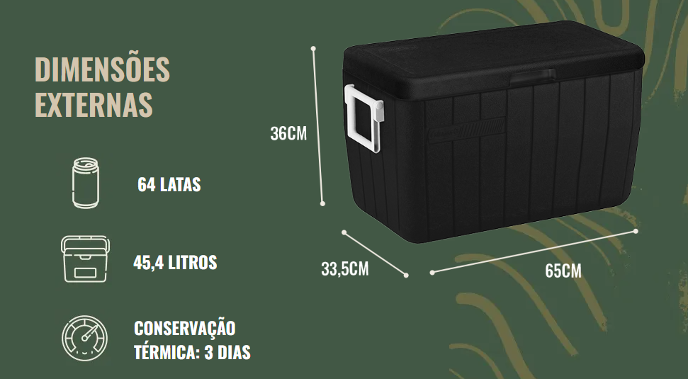 CAIXA TERMICA 48 QT / 45,4 L ALL BLACK - Laboratório da Pesca